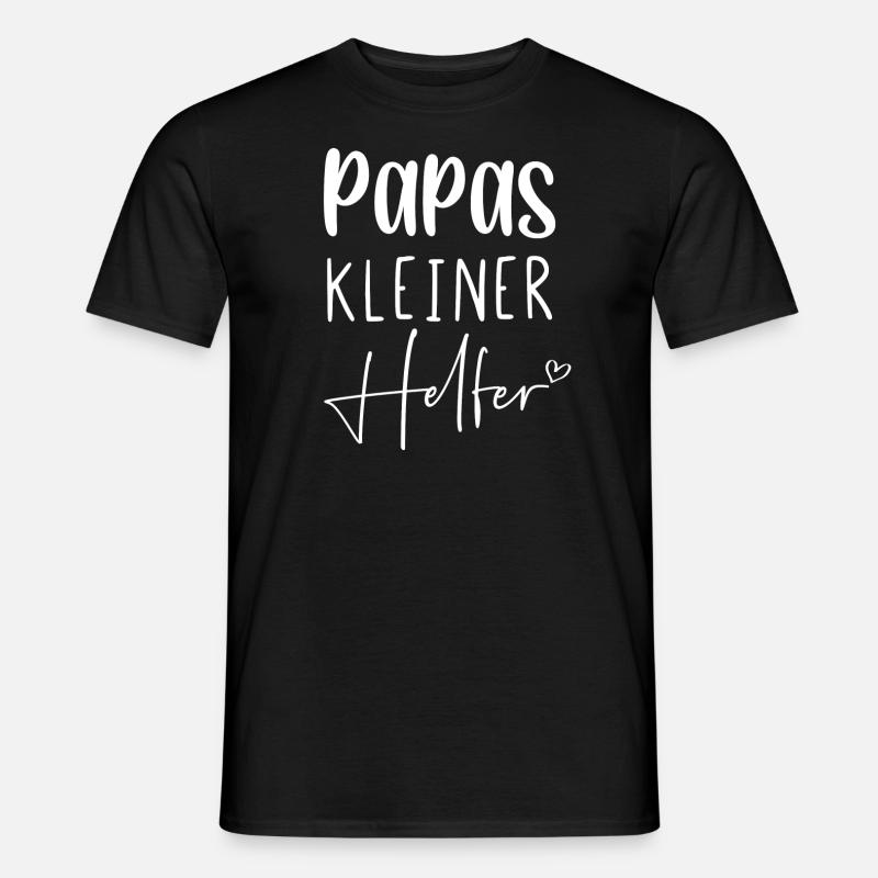 Papas kleiner Helfer - Männer T-Shirt - Schwarz