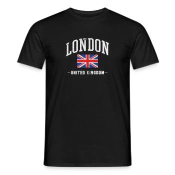 Londres Royaume-Uni Royaume-Uni Angleterre Cadeau - T-shirt homme - noir - Devant - AI Model Male 178 light (178cm)