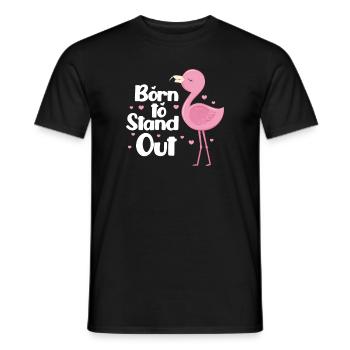 Flamingo Pink Bird Zoo Summer Holiday Gift - Men's T-Shirt - black - Front - AI Model Male 178 light (178cm)