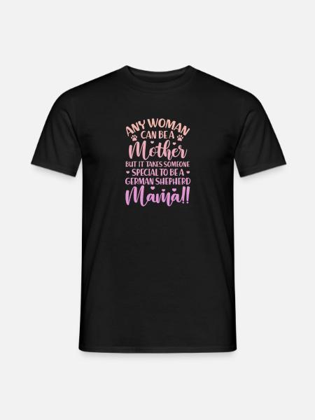 Deutscher Schäferhund Mutter - Männer T-Shirt - Schwarz