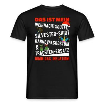 Funny Inflation Quote Christmas Gift - Men's T-Shirt - black - Front - AI Model Male 178 light (178cm)