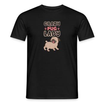 Carlin Chien Chien Ami Pet Pug Pug Pug Cadeau - T-shirt homme - noir - Devant - AI Model Male 178 light (178cm)