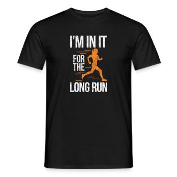 Running Runner Jogging Jogging Runner Gift - Men's T-Shirt - black - Front - AI Model Male 178 light (178cm)