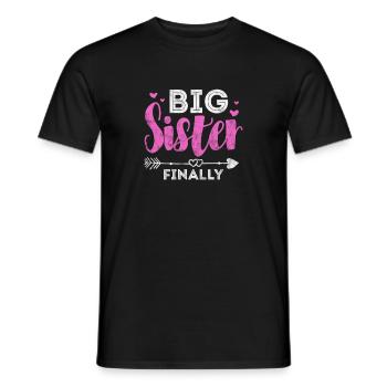 Big Sister Brother Siblings Gift - Men's T-Shirt - black - Front - AI Model Male 178 light (178cm)