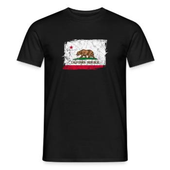California USA Holidays America Gift - Men's T-Shirt - black - Front - AI Model Male 178 light (178cm)