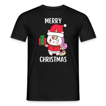 Joyeux Noël Drôle de Chemise de Noël - T-shirt homme - noir - Devant - AI Model Male 178 light (178cm)
