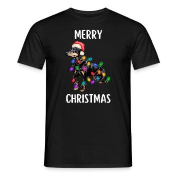Joyeux Noël Drôle de Chemise de Noël - T-shirt homme - noir - Devant - AI Model Male 178 light (178cm)