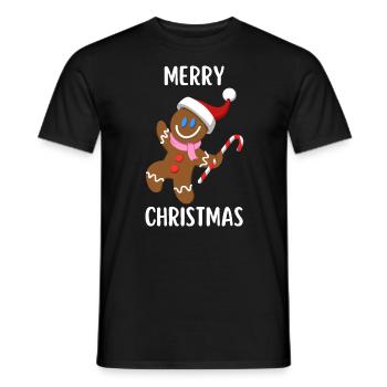 Joyeux Noël Drôle de Chemise de Noël - T-shirt homme - noir - Devant - AI Model Male 178 light (178cm)
