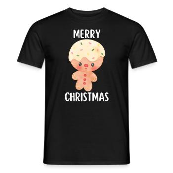 Joyeux Noël Drôle de Chemise de Noël - T-shirt homme - noir - Devant - AI Model Male 178 light (178cm)