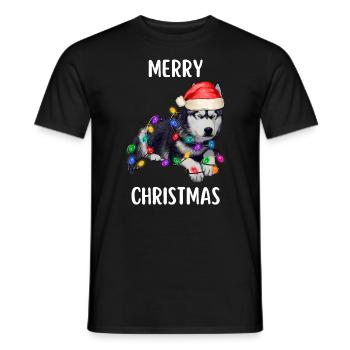 Joyeux Noël Drôle de Chemise de Noël - T-shirt homme - noir - Devant - AI Model Male 178 light (178cm)