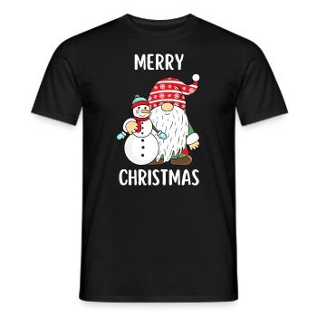 Joyeux Noël Drôle de Chemise de Noël - T-shirt homme - noir - Devant - AI Model Male 178 light (178cm)