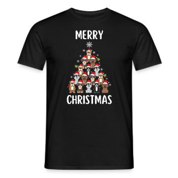 Joyeux Noël Drôle de Chemise de Noël - T-shirt homme - noir - Devant - AI Model Male 178 light (178cm)