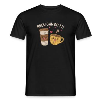 Coffee - Men's T-Shirt - black - Front - AI Model Male 178 light (178cm)