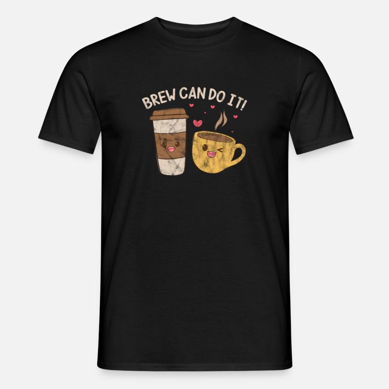 Kaffee - Männer T-Shirt - Schwarz