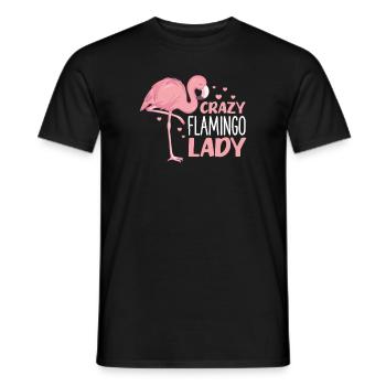 Flamingo Lady Pink Vogel Sommer Urlaub Geschenk - Männer T-Shirt - Schwarz - Vorne - AI Model Male 178 light (178cm)