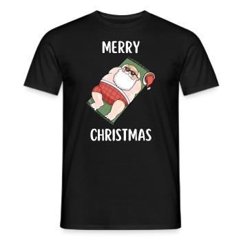 Joyeux Noël Drôle de Chemise de Noël - T-shirt homme - noir - Devant - AI Model Male 178 light (178cm)