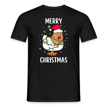 Joyeux Noël Drôle de Chemise de Noël - T-shirt homme - noir - Devant - AI Model Male 178 light (178cm)