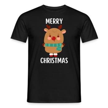 Joyeux Noël Drôle de Chemise de Noël - T-shirt homme - noir - Devant - AI Model Male 178 light (178cm)