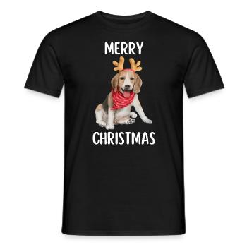 Joyeux Noël Drôle de Chemise de Noël - T-shirt homme - noir - Devant - AI Model Male 178 light (178cm)