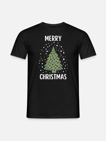 Merry Christmas Funny Christmas Shirt - Men's T-Shirt - black
