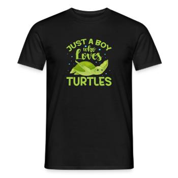 Turtle Turtle Sea Sea Creatures Gift - Men's T-Shirt - black - Front - AI Model Male 178 light (178cm)