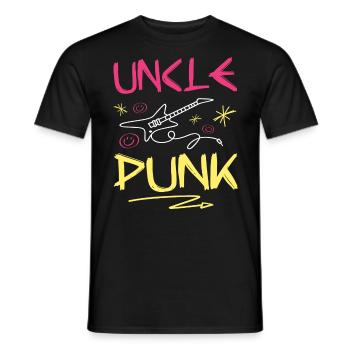 Tonton Punk Rock - T-shirt homme - noir - Devant - AI Model Male 178 light (178cm)
