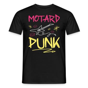 Fan De Motos Motard Punk Rock - T-shirt homme - noir - Devant - AI Model Male 178 light (178cm)