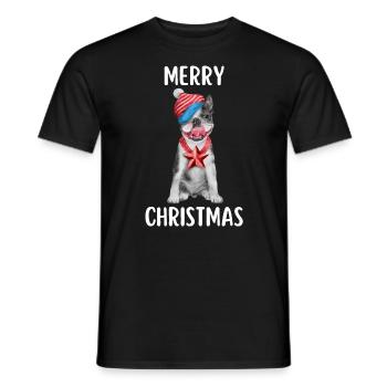 Joyeux Noël Drôle de Chemise de Noël - T-shirt homme - noir - Devant - AI Model Male 178 light (178cm)