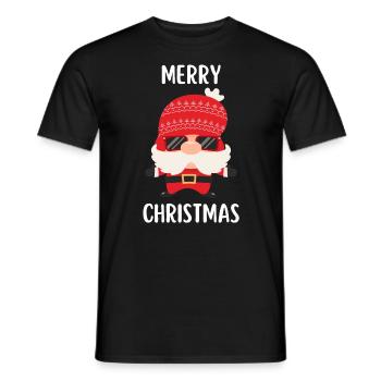 Joyeux Noël Drôle de Chemise de Noël - T-shirt homme - noir - Devant - AI Model Male 178 light (178cm)