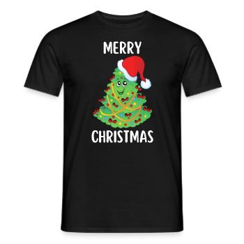 Joyeux Noël Drôle de Chemise de Noël - T-shirt homme - noir - Devant - AI Model Male 178 light (178cm)