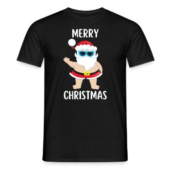 Joyeux Noël Drôle de Chemise de Noël - T-shirt homme - noir - Devant - AI Model Male 178 light (178cm)