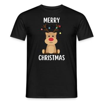 Joyeux Noël Drôle de Chemise de Noël - T-shirt homme - noir - Devant - AI Model Male 178 light (178cm)