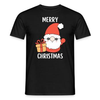 Joyeux Noël Drôle de Chemise de Noël - T-shirt homme - noir - Devant - AI Model Male 178 light (178cm)