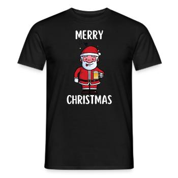 Joyeux Noël Drôle de Chemise de Noël - T-shirt homme - noir - Devant - AI Model Male 178 light (178cm)