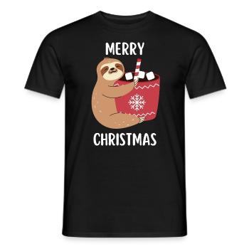 Joyeux Noël Drôle de Chemise de Noël - T-shirt homme - noir - Devant - AI Model Male 178 light (178cm)