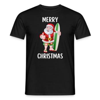 Joyeux Noël Drôle de Chemise de Noël - T-shirt homme - noir - Devant - AI Model Male 178 light (178cm)