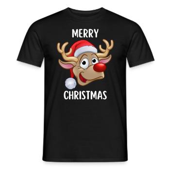 Joyeux Noël Drôle de Chemise de Noël - T-shirt homme - noir - Devant - AI Model Male 178 light (178cm)