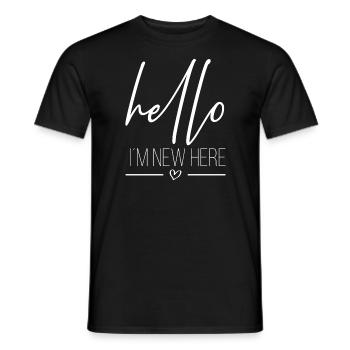 Bonjour dans le nouveau ici - T-shirt homme - noir - Devant - AI Model Male 178 light (178cm)