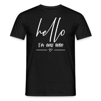 Bonjour dans le nouveau ici - T-shirt homme - noir - Devant - AI Model Male 178 light (178cm)
