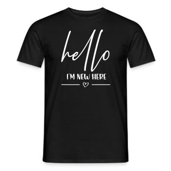 Bonjour dans le nouveau ici - T-shirt homme - noir - Devant - AI Model Male 178 light (178cm)