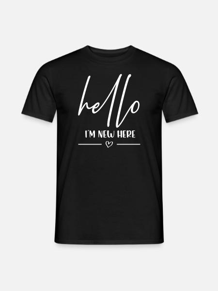 Hello in the new here - Men's T-Shirt - black