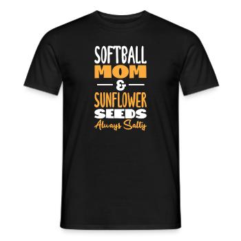 Softball Maman Baseball Fille Fils Cadeau - T-shirt homme - noir - Devant - AI Model Male 178 light (178cm)