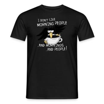 Je n’aime pas les gens du matin Misanthroper Raven - T-shirt homme - noir - Devant - AI Model Male 178 light (178cm)