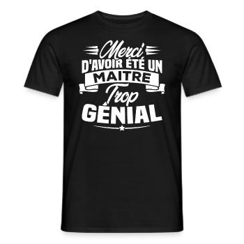 Merci d'avoir été un Maitre trop Génial - T-shirt homme - noir - Devant - AI Model Male 178 light (178cm)