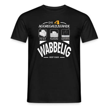 Physik 4 Aggregatzustände wabbelig Dick Geschenk - Männer T-Shirt - Schwarz - Vorne - AI Model Male 178 light (178cm)