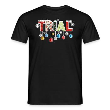 TRIAL Xmas Trialbike - Schnee Sport Weihnachten - Männer T-Shirt - Schwarz - Vorne - AI Model Male 178 light (178cm)