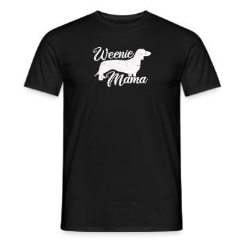 Dachshund Mom - Men's T-Shirt - black - Front - AI Model Male 178 light (178cm)