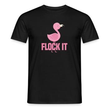 Flamingo Pink Bird Zoo Summer Holiday Gift - Men's T-Shirt - black - Front - AI Model Male 178 light (178cm)
