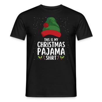 Christmas Pajamas Pajamas Sleepshirt - Men's T-Shirt - black - Front - AI Model Male 178 light (178cm)