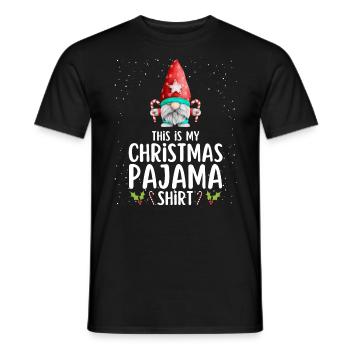 Christmas Pajamas Pajamas Sleepshirt - Men's T-Shirt - black - Front - AI Model Male 178 light (178cm)